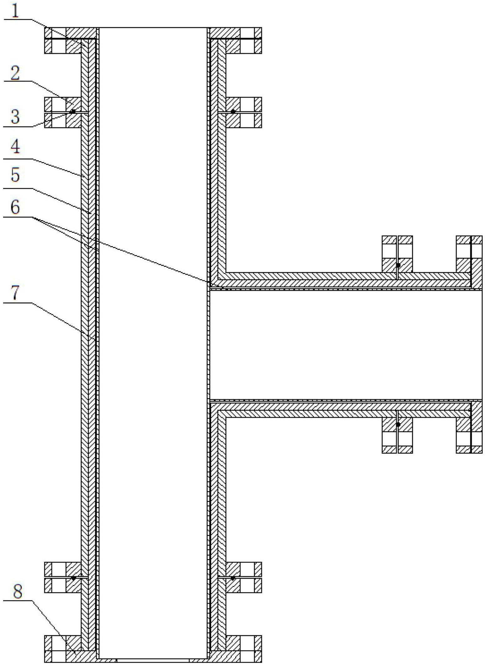 一种钢衬四氟管件模压翻边用加长模具的制作方法