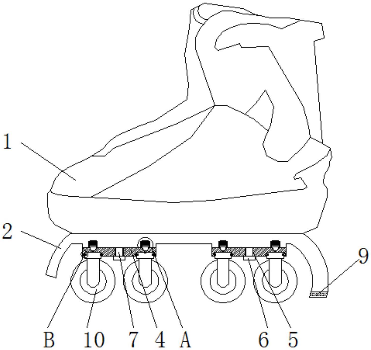 一种单双排可转换的轮滑鞋的制作方法