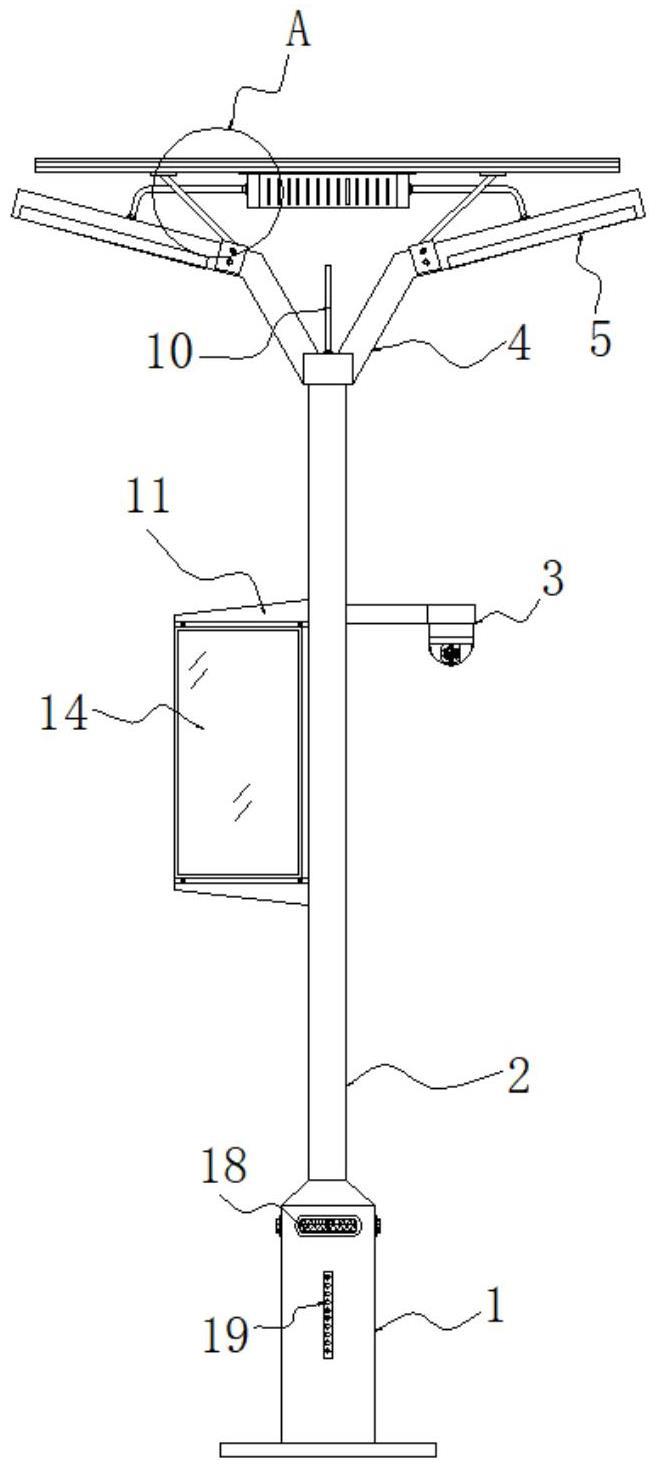 带有光伏发电结构的智慧路灯的制作方法