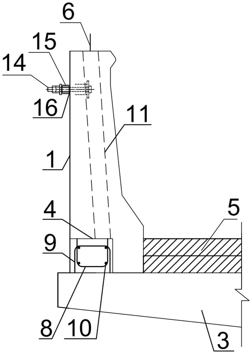 一种背部锚固式预制混凝土护栏结构的制作方法