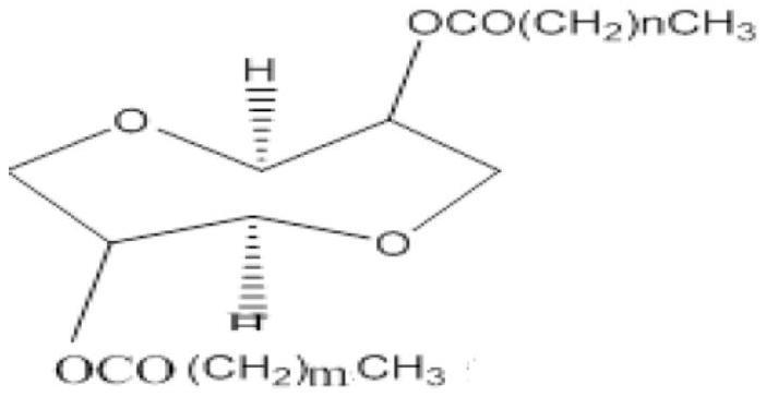 一种中长/短链异山梨醇基结构脂增塑剂及其制备方法与流程