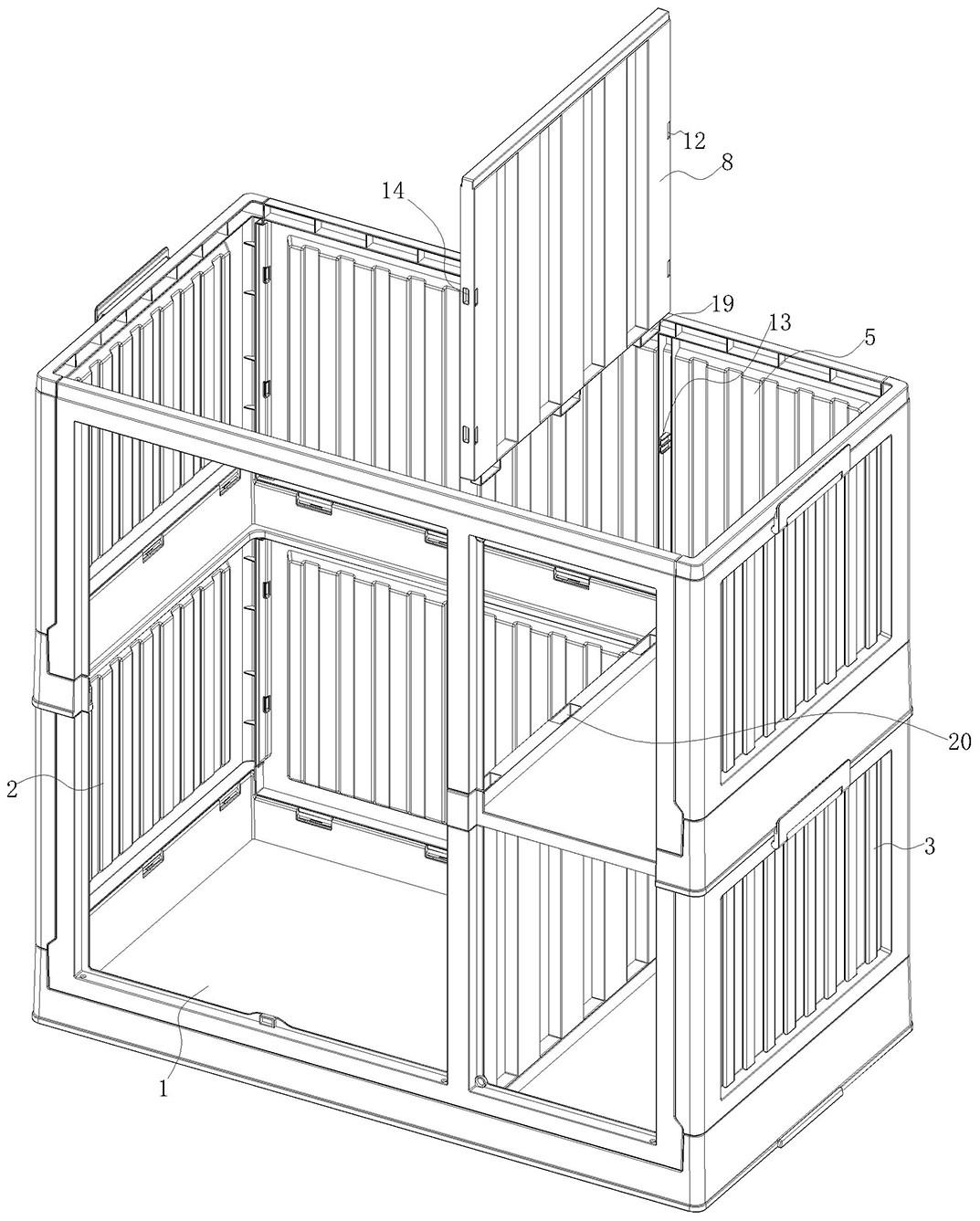 层叠收纳柜的可折叠柜体的制作方法