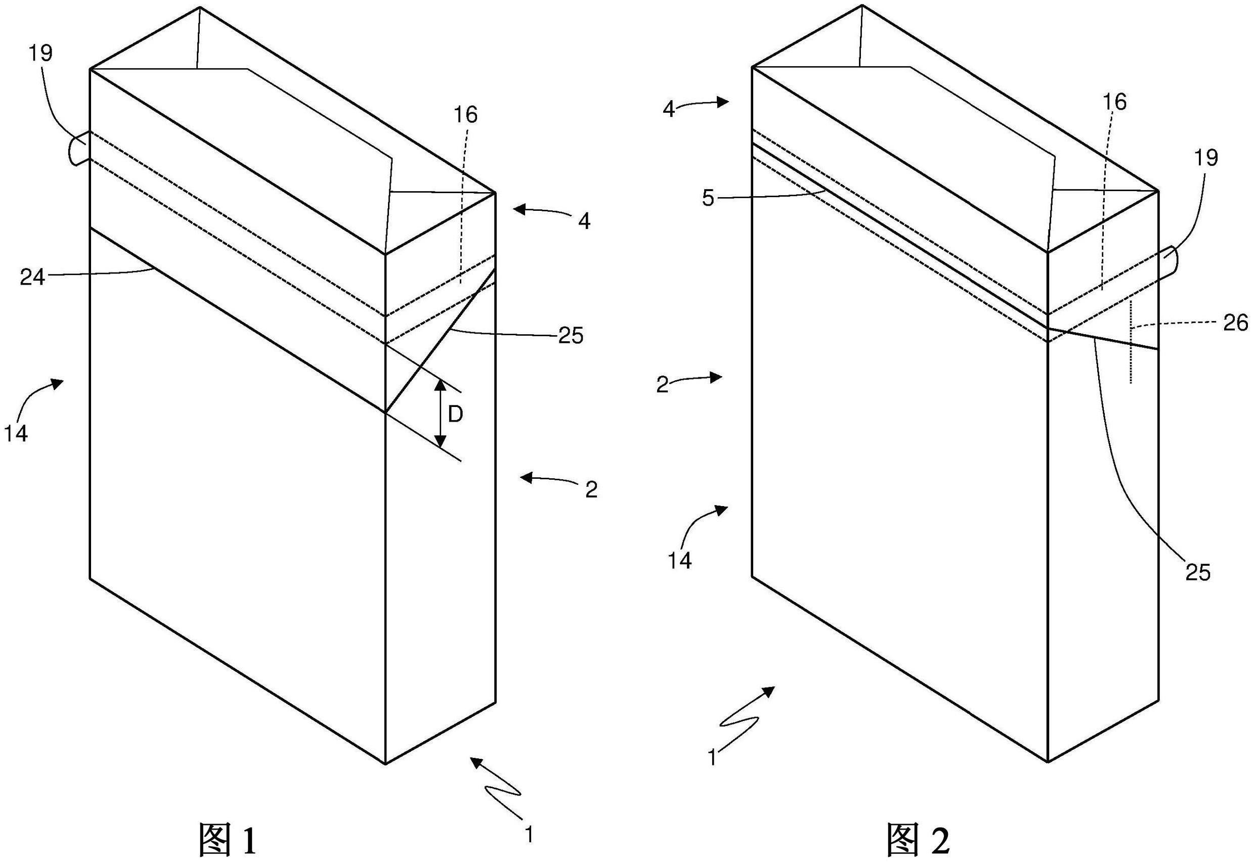 设置有外包裹件的带有铰接盖的用于吸烟制品的包装的制作方法