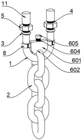 一种新型电梯补偿链固定用U型螺栓的制作方法