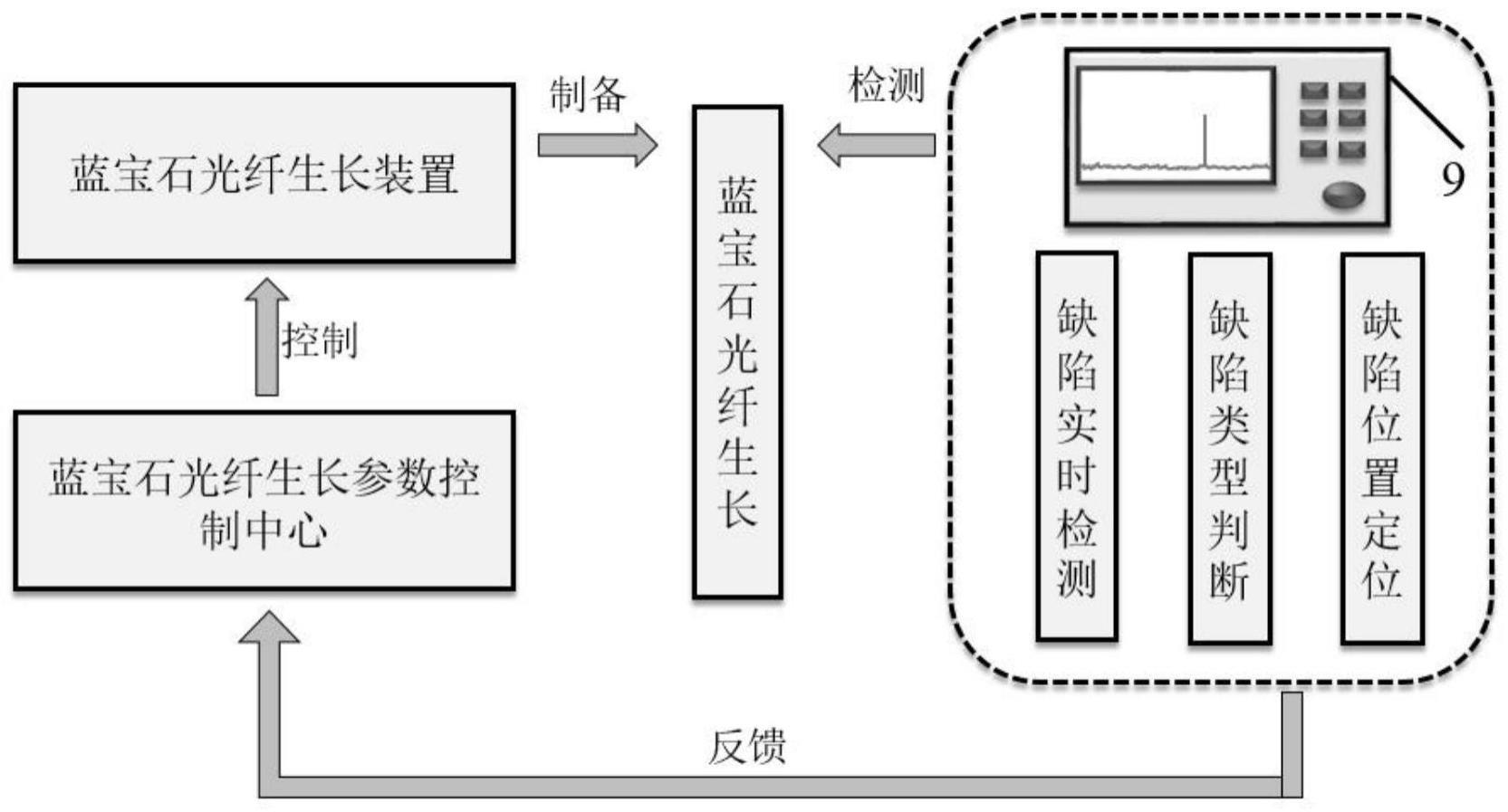 一种蓝宝石光纤生长缺陷在线检测与反馈的方法