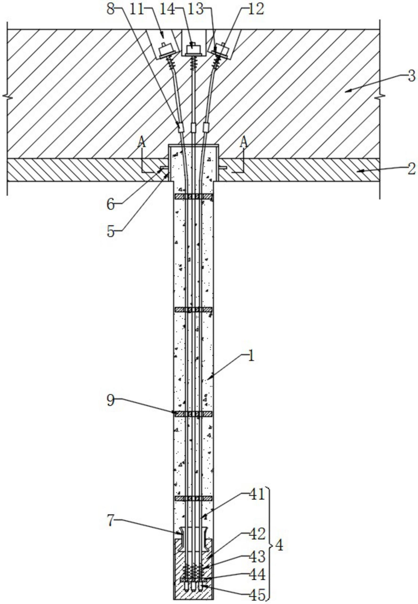 一种缓粘结预应力防腐抗浮锚杆施工组合结构的制作方法