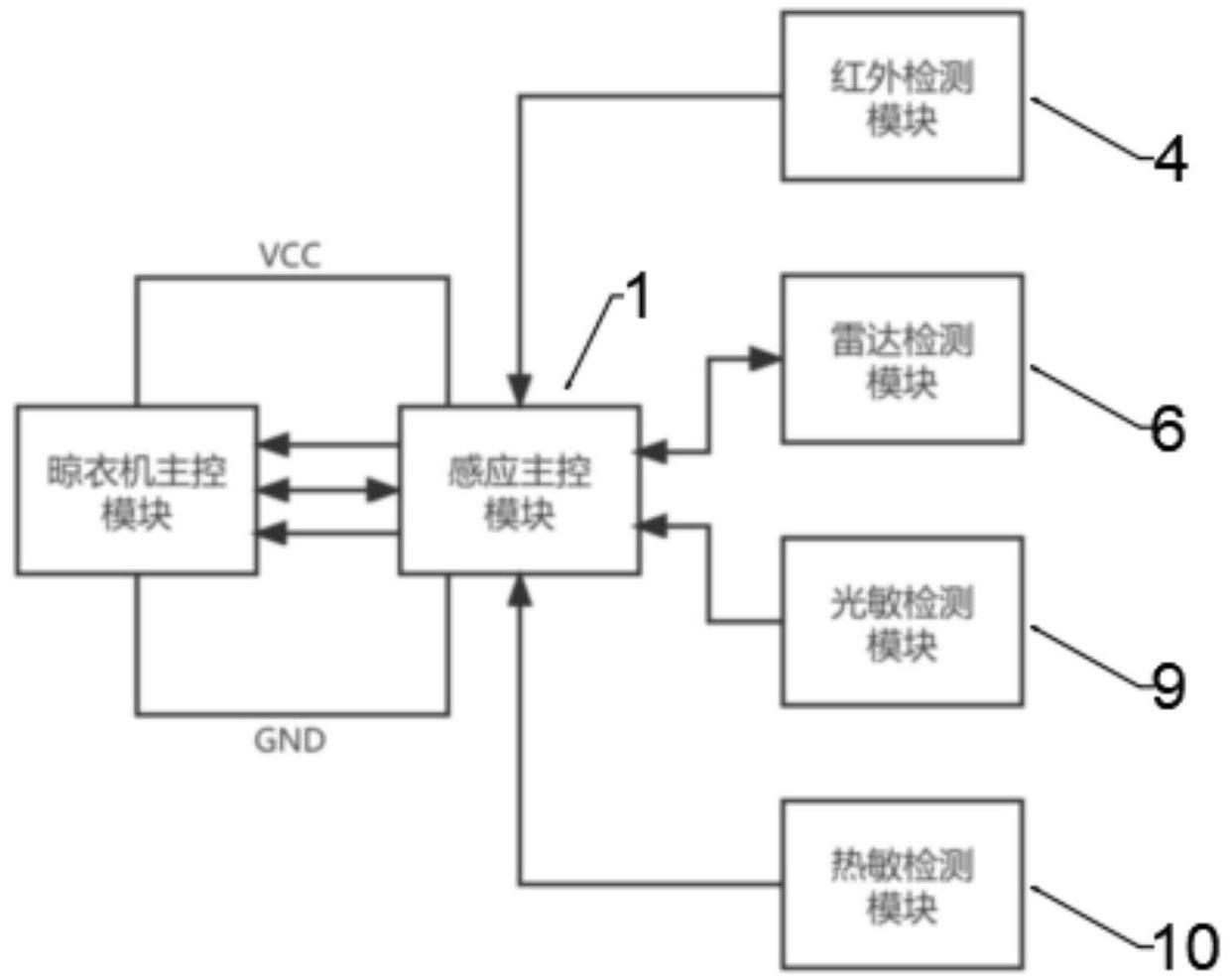 晾衣机人体感应电路及其晾衣机的制作方法