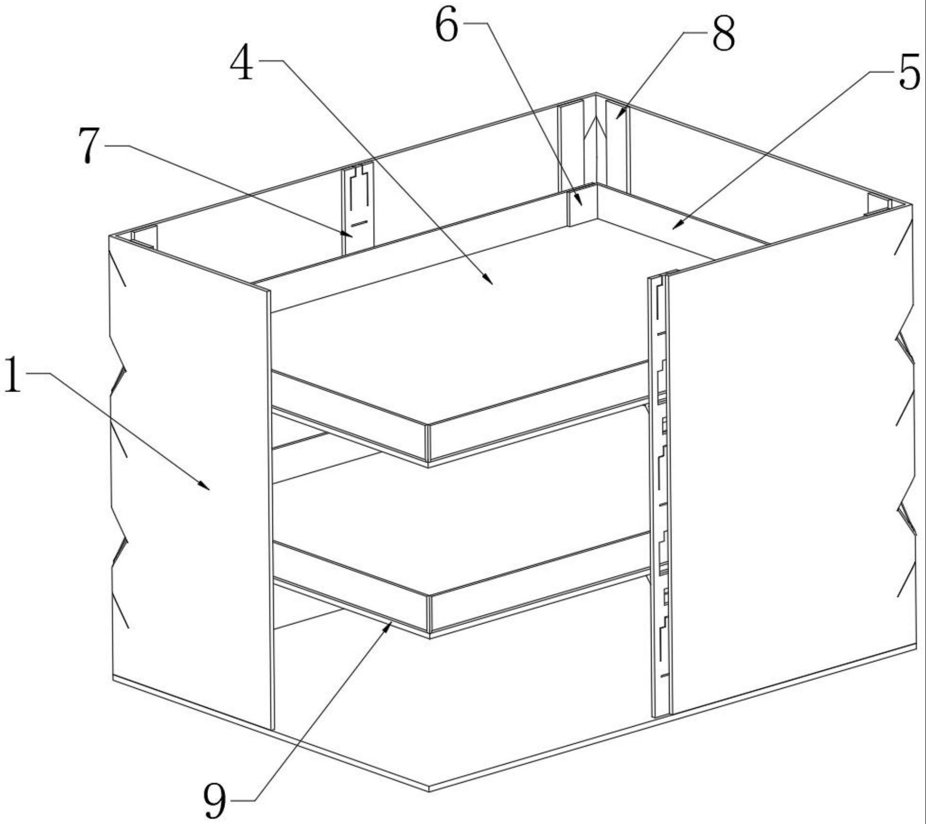 一种便于内部多层叠放的瓦楞纸板箱的制作方法