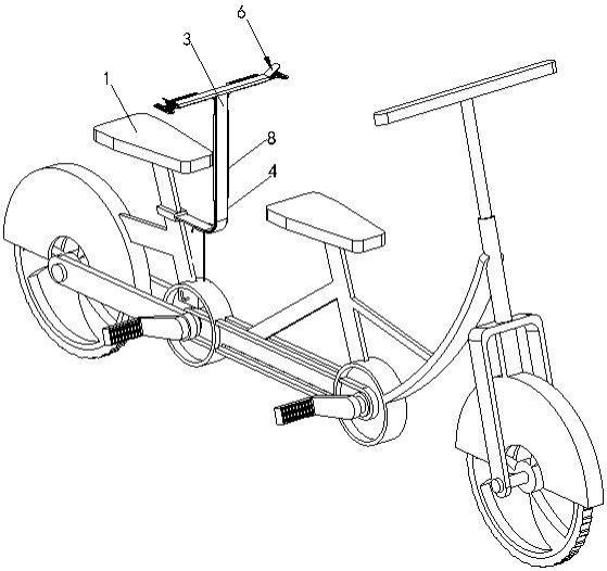 一种脚踏式多人助动自行车的制作方法