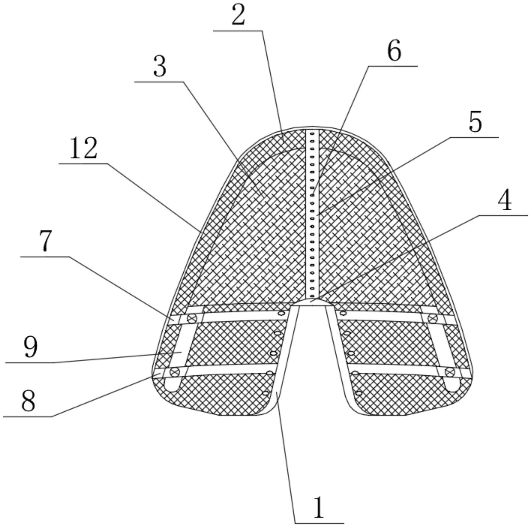 一种针织网布鞋面的内里层结构的制作方法