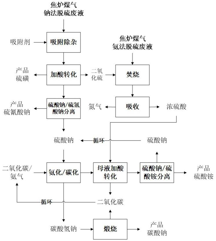 一种焦炉煤气脱硫废液资源化利用的工艺