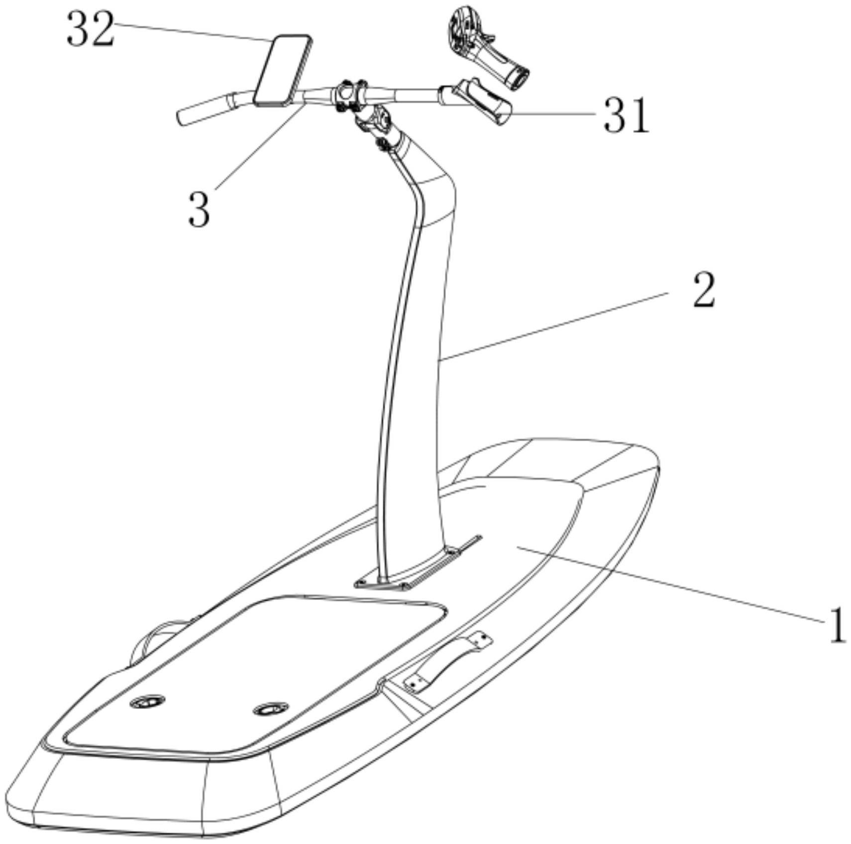 一种具有扶手支架的电动冲浪板的制作方法
