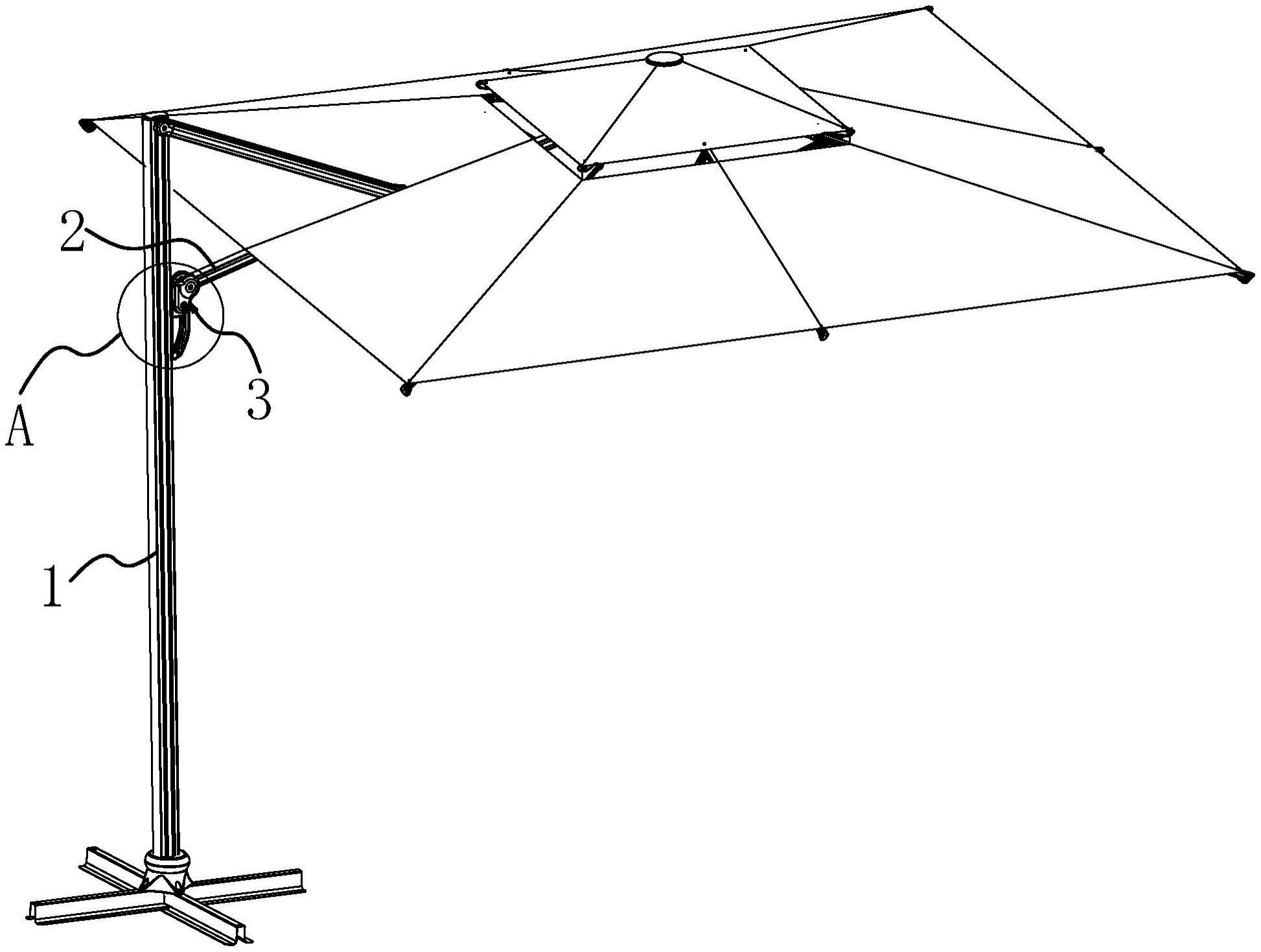 一种遮阳吊伞的扶手滑动定位结构的制作方法