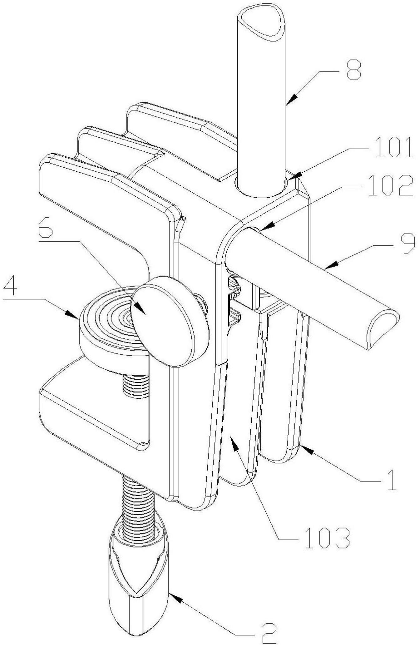 一种双向同步锁紧式支架底座夹的制作方法