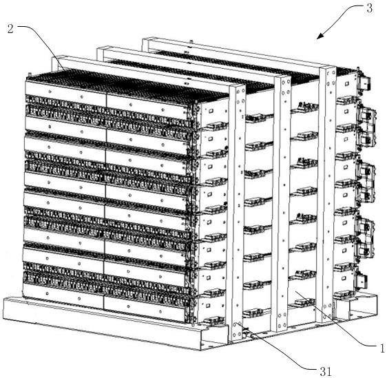 一种电池框架结构、电池组件及储能柜的制作方法