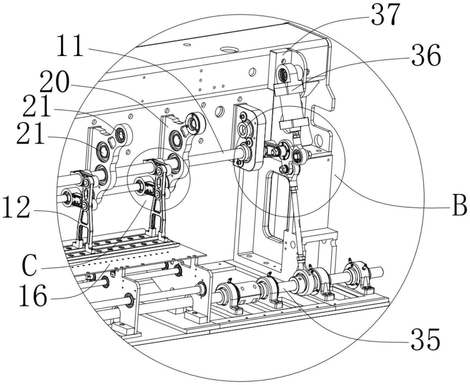 一种无梭多针绗缝机的气动调节压板升降机构的制作方法