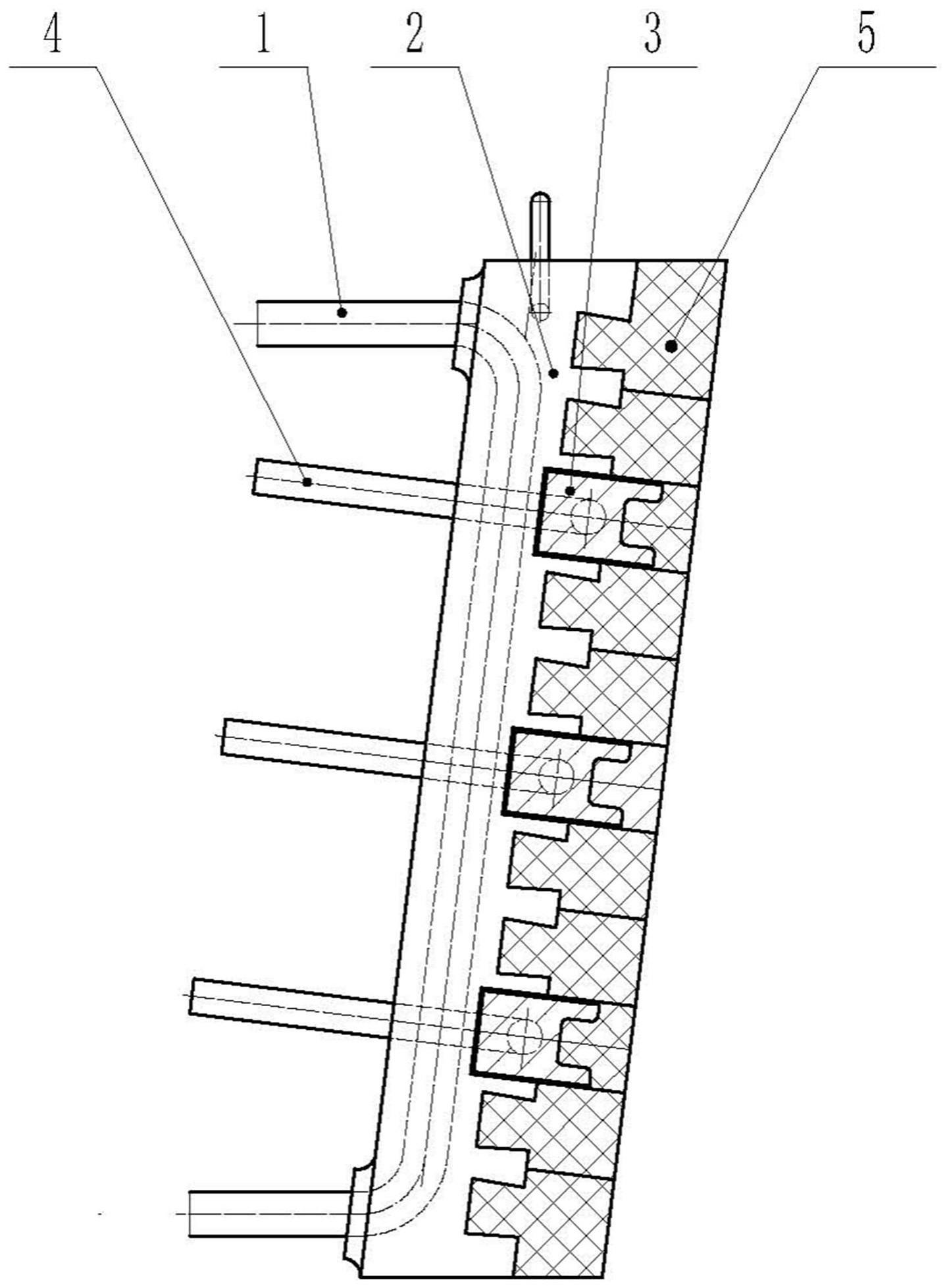 一种高炉用球墨铸铁镶铸铜新型冷却壁的制作方法