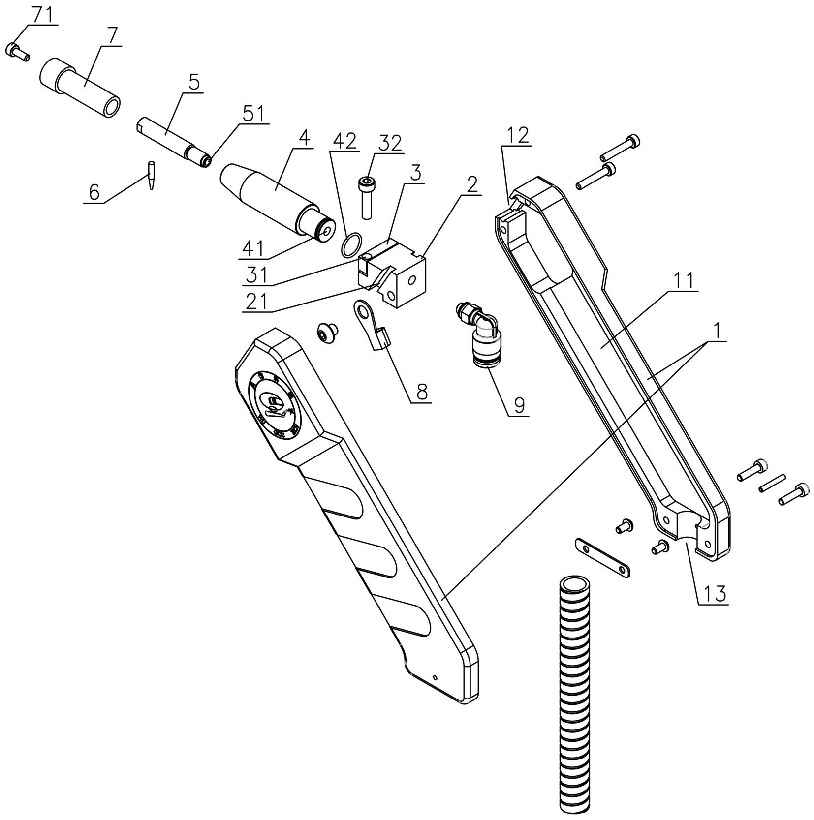 手持式内孔点氩弧焊TIG焊枪的制作方法