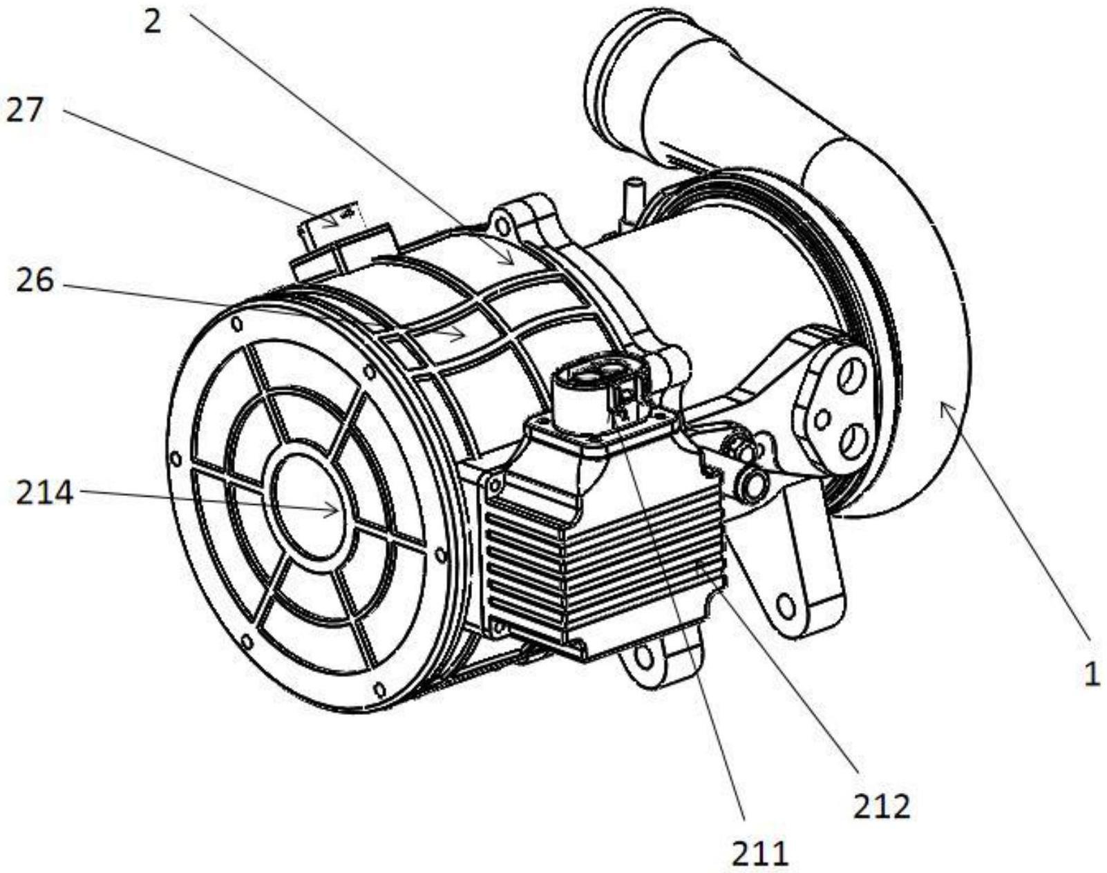 一种可拆分的燃料电池空压机与控制器融合一体机的制作方法