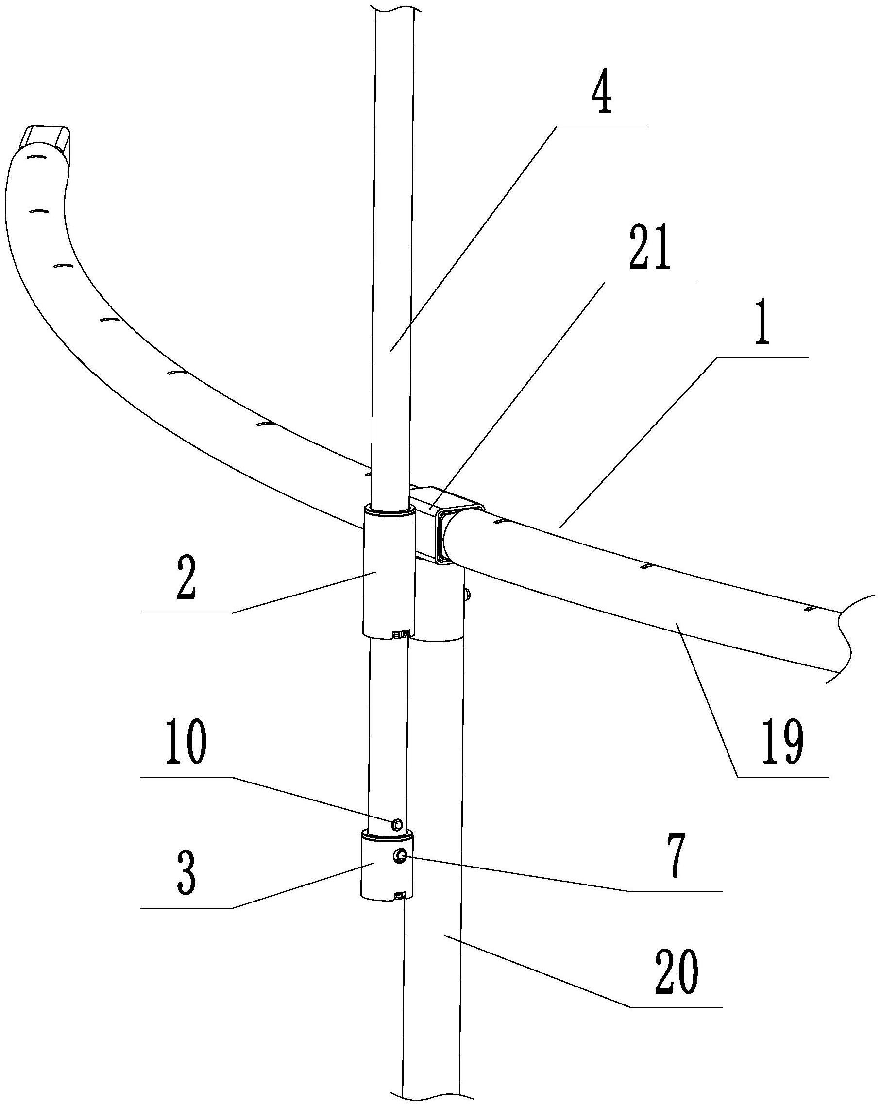 一种蹦床护网杆连接结构的制作方法