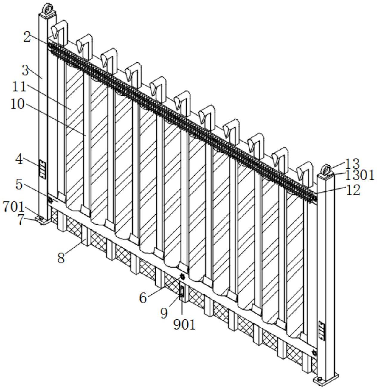 一种防攀爬的防锈蚀型锌钢栏杆的制作方法