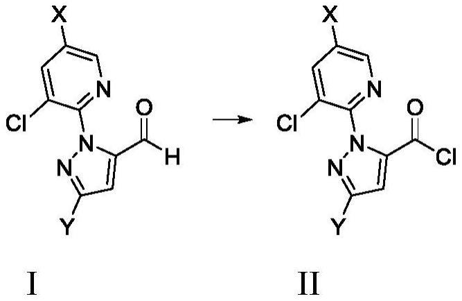 一种由吡啶基吡唑醛制备吡啶基吡唑酰氯的方法及其应用与流程