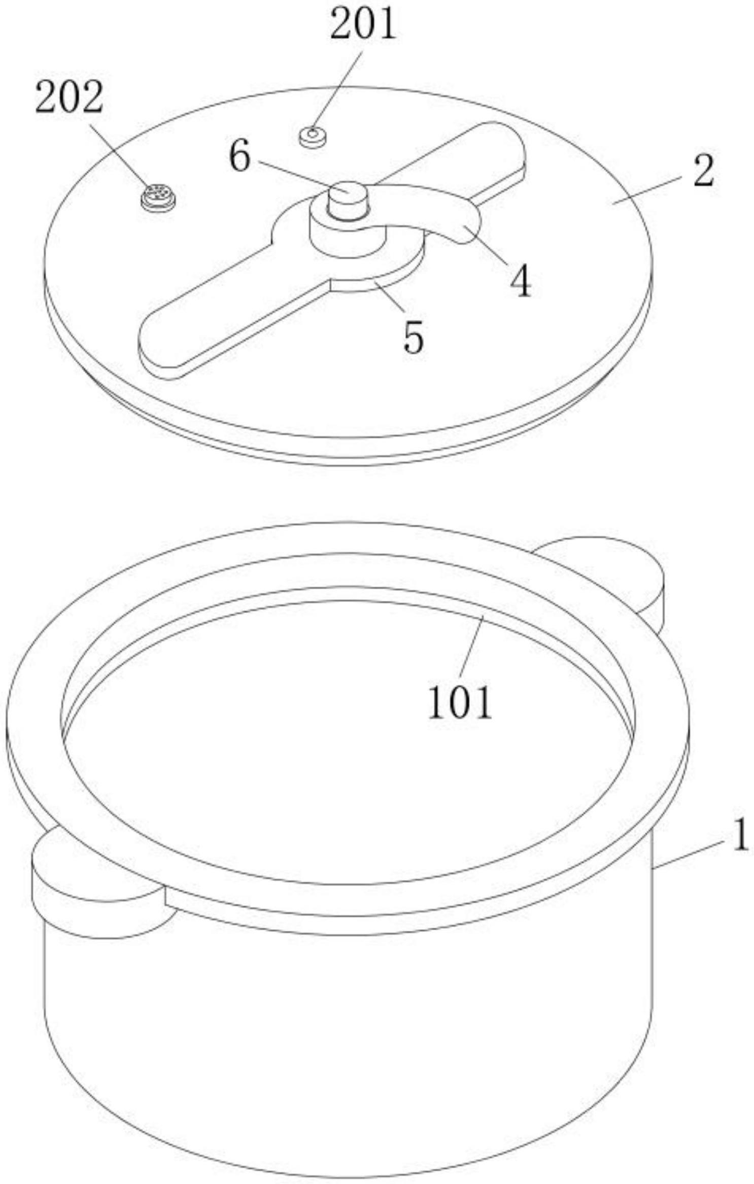 一种微压锅及锅盖固定结构的制作方法