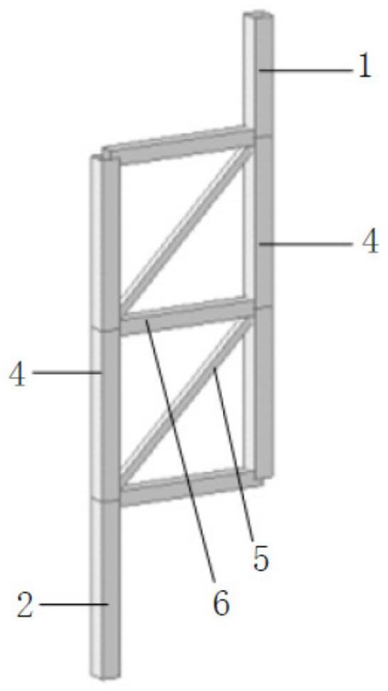 一种竖向空间桁架式搭接柱及其设计方法与流程