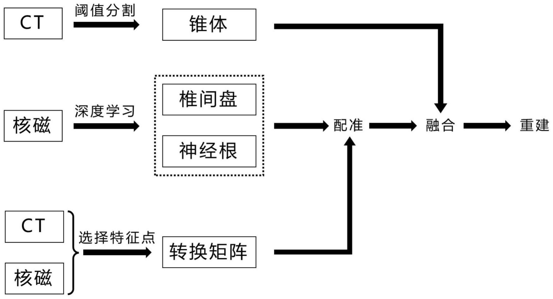 一种面向脊柱手术的术前影像多模态重建方法