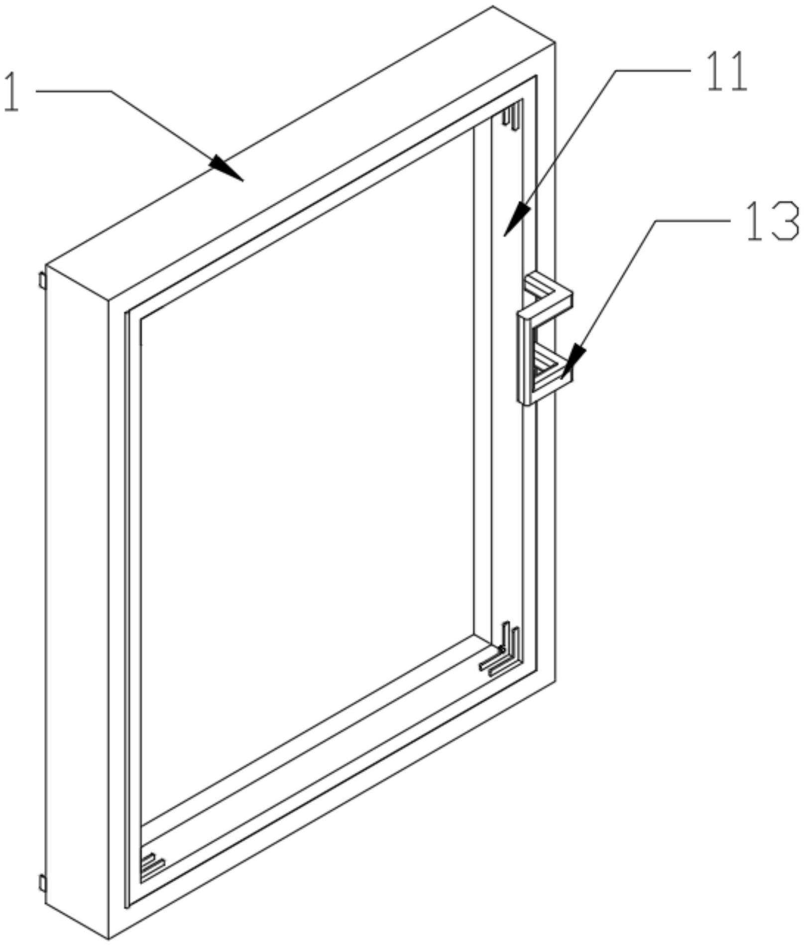 板式玻璃柜门金属框架嵌合装置的制作方法