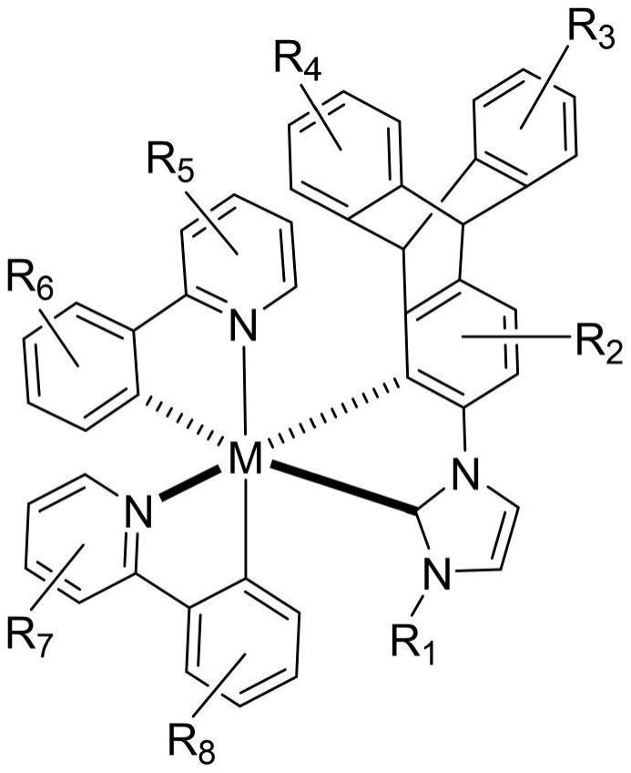 一种含有三碟烯卡宾结构的金属化合物及其应用的制作方法