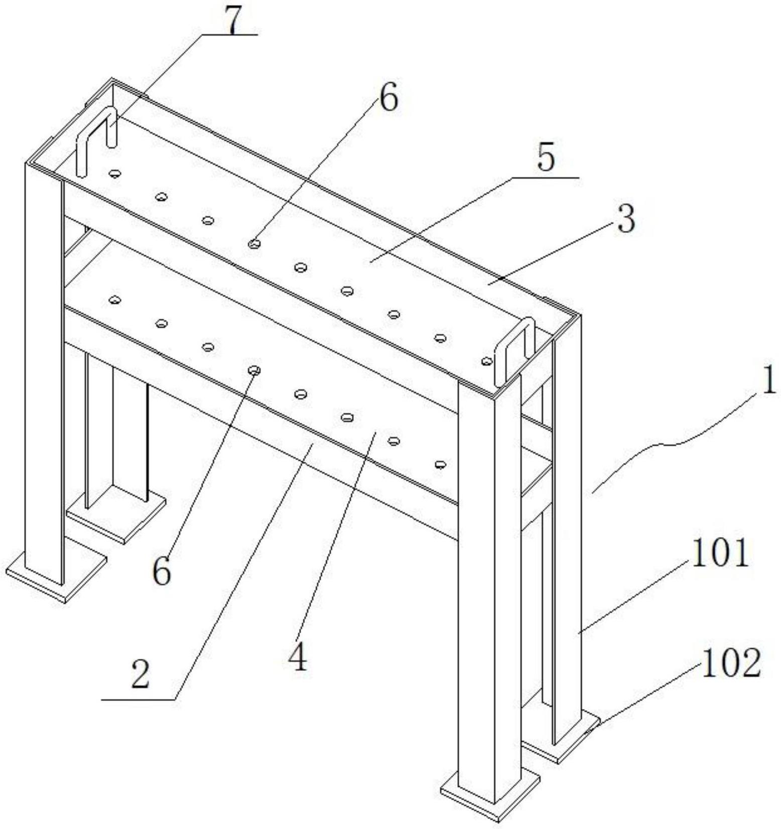 一种钢筋套筒灌浆连接接头制作的试验架的制作方法