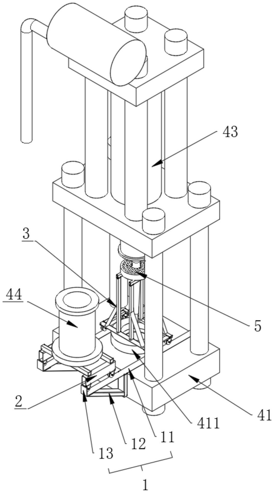 一种挤管机供桨系统放置组件及立式挤管机的制作方法