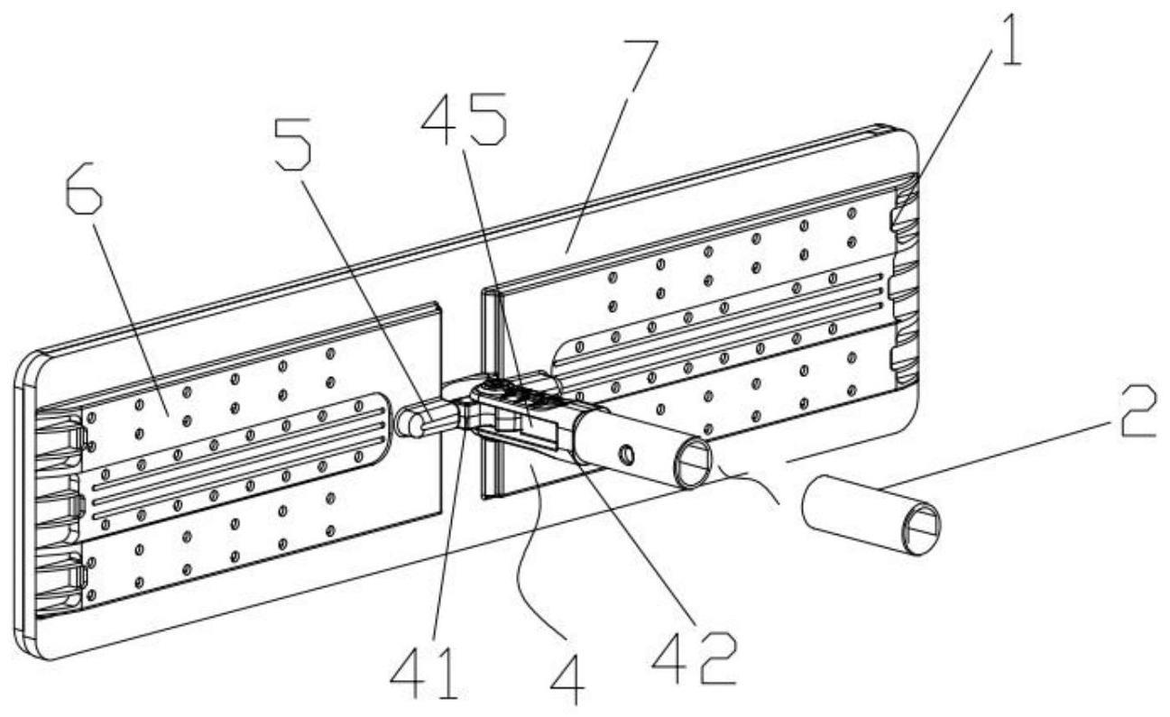 一种可折叠高效清洁的平板拖把的制作方法