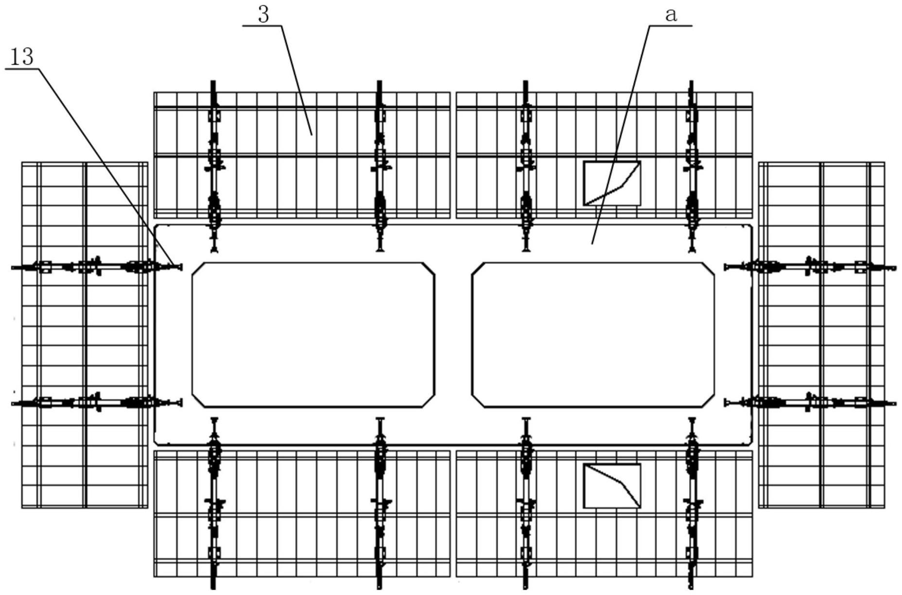 用于大截面双室空心薄壁式高墩施工的悬臂模板架构的制作方法