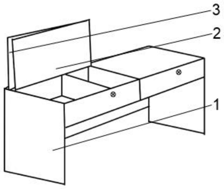 一种双层盖板式课桌及其组合式双层盖板课桌的制作方法