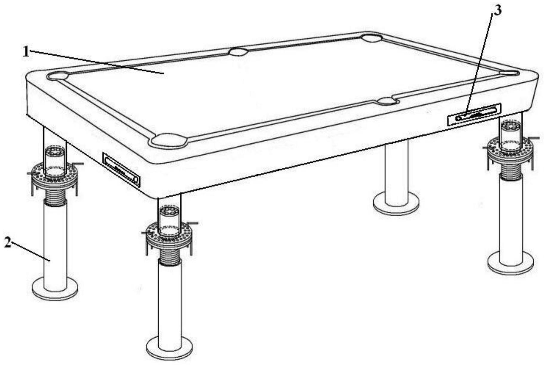 一种具有水平检测及调节功能的台球桌的制作方法