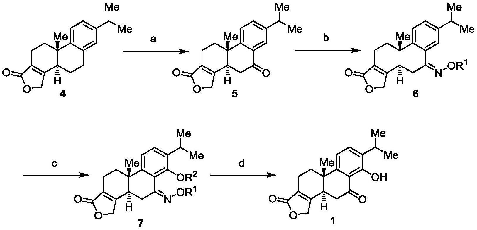 一种7-氧代雷酚内酯的不对称合成方法及其用途与流程