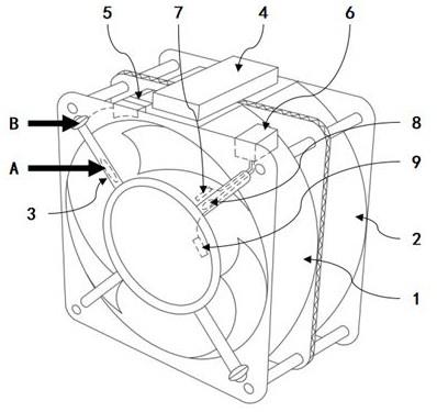 电气柜气流循环散热风扇装置的制作方法