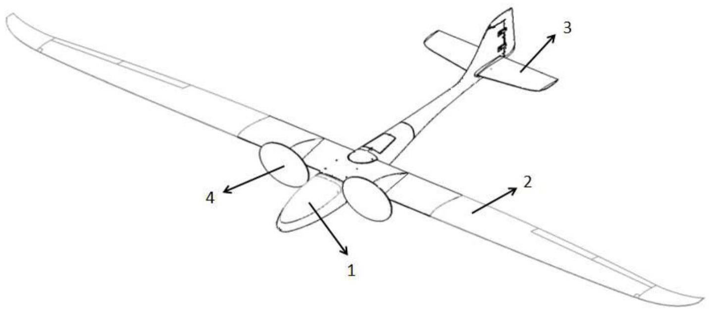 一种双发动机的小型长航时无人机