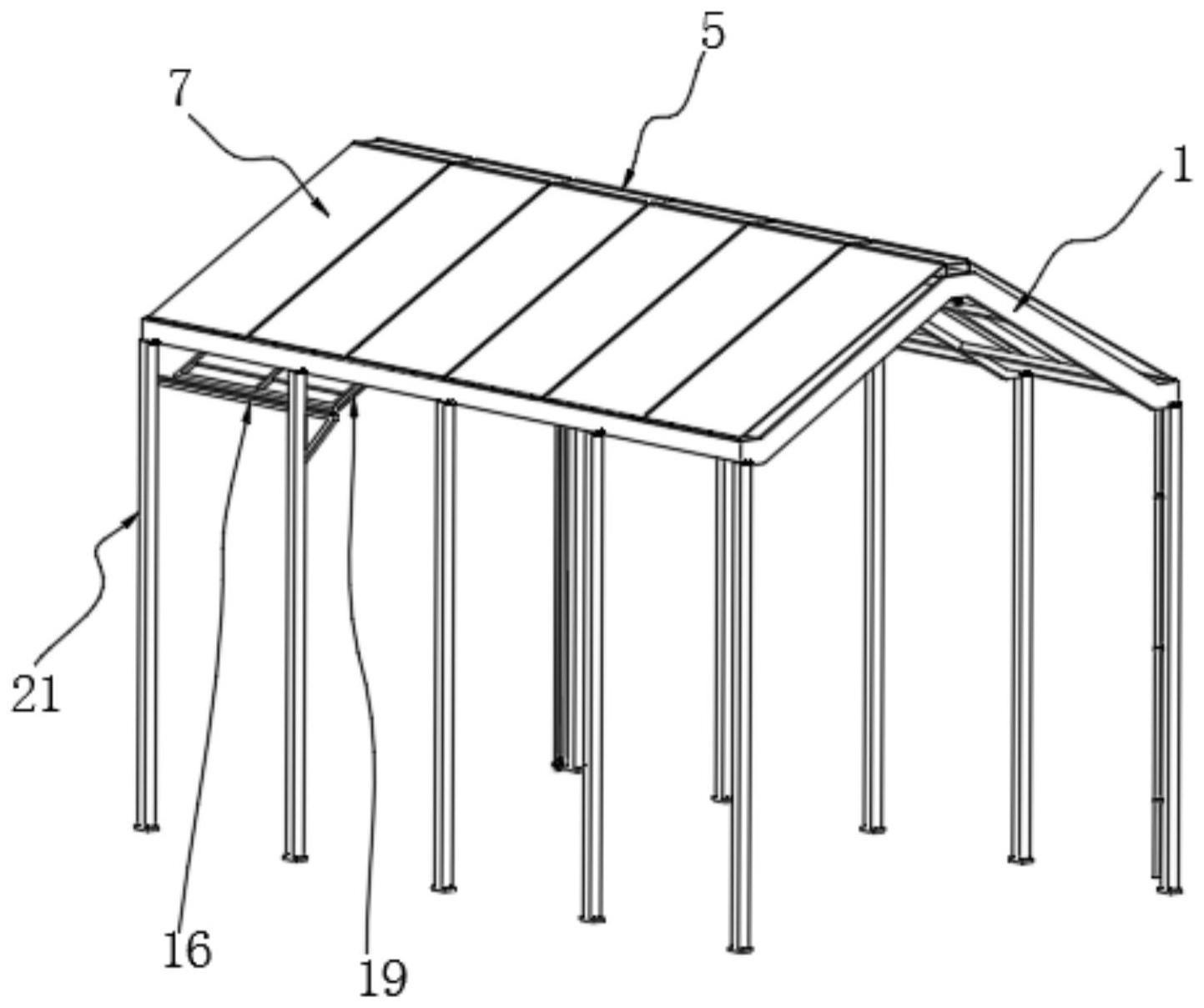 一种遮阳棚顶部结构及其太阳能遮阳棚的制作方法