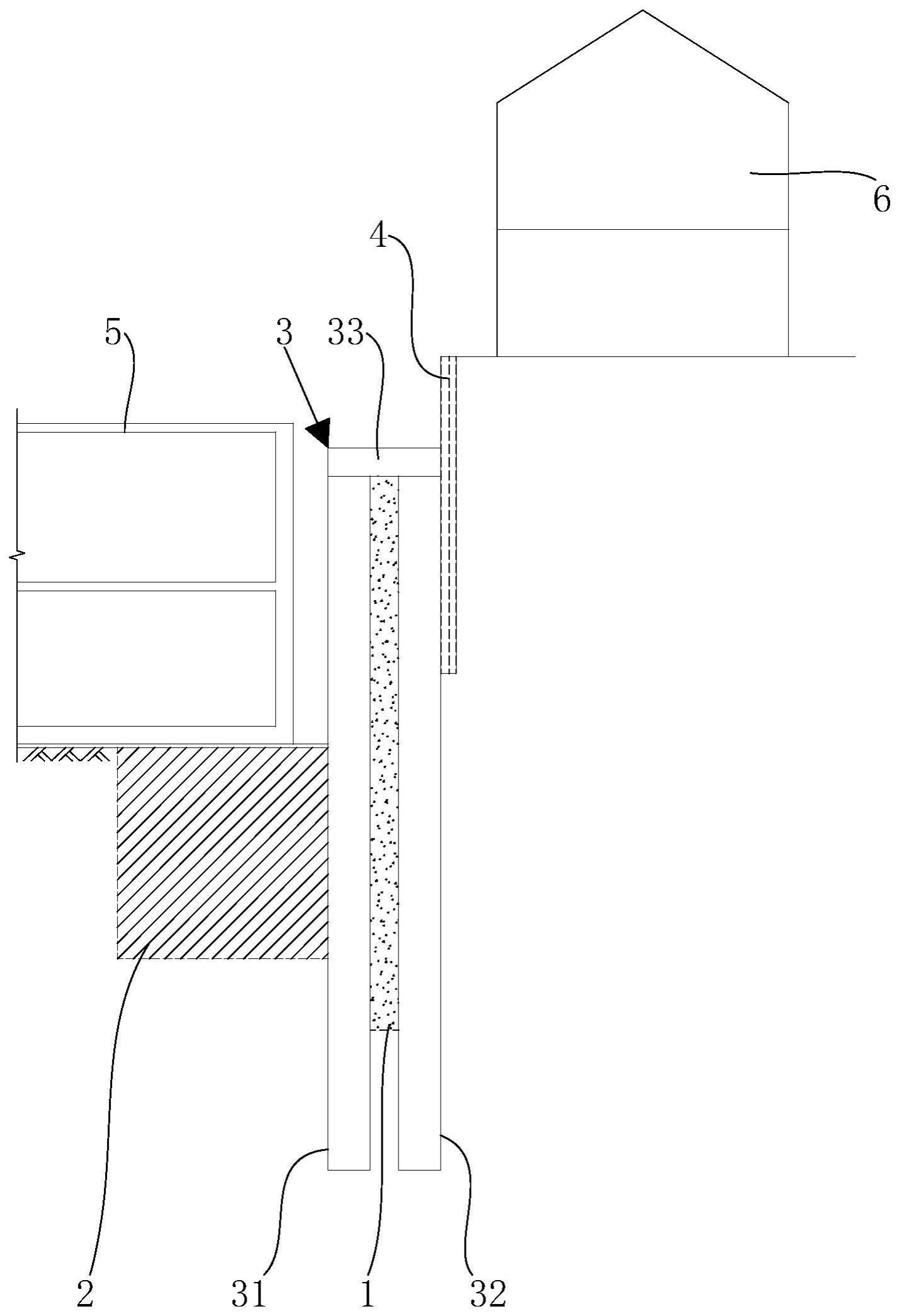 毗邻文物保护建筑的深基坑支护结构及其施工方法与流程