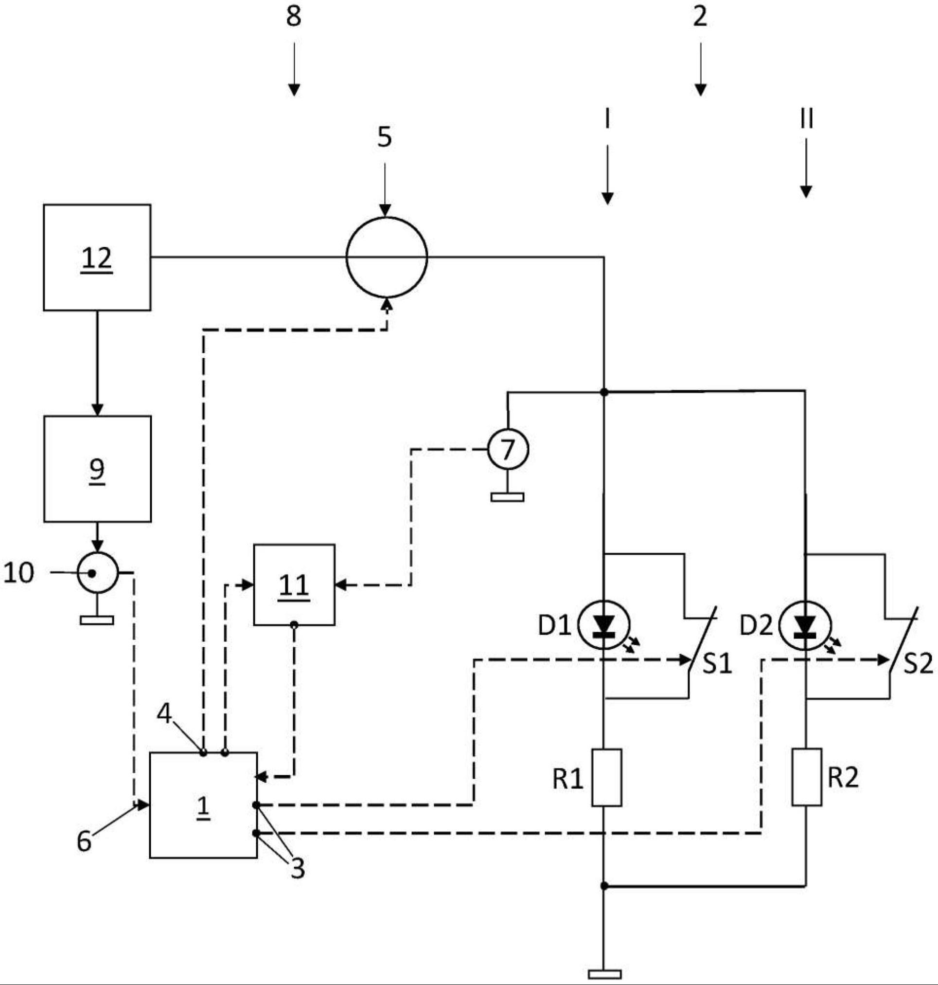 控制和/或调节机构、电路布置结构、用于驱控发光二极管阵列中的发光二极管的方法与流程
