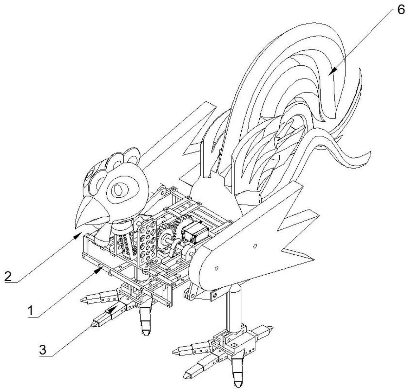 一种双足仿生机械鸡系统
