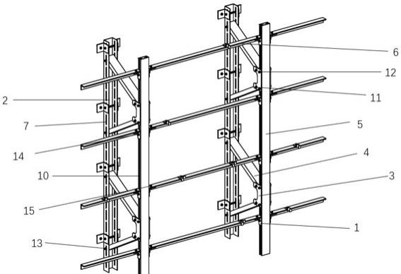 一种墙面干挂可调节骨架快速连接系统的制作方法