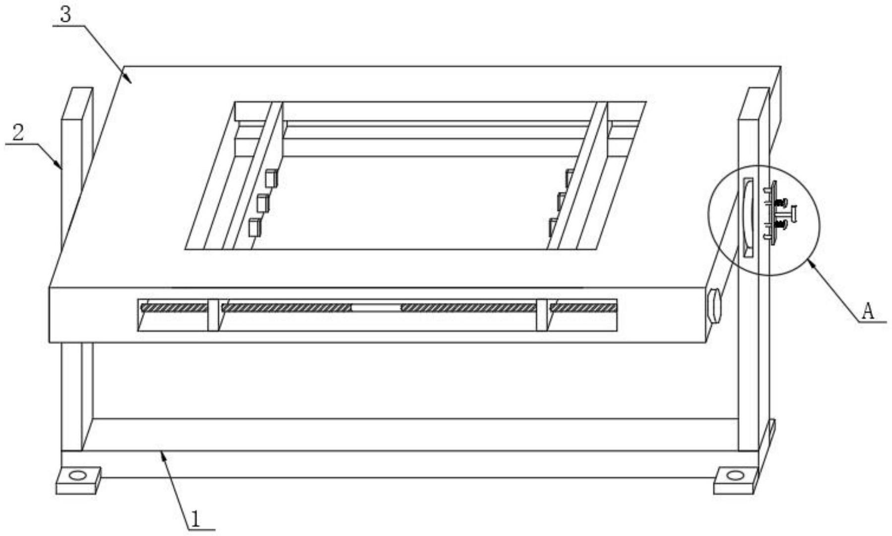 一种扶手箱盖板总成的便装式检测装置的制作方法