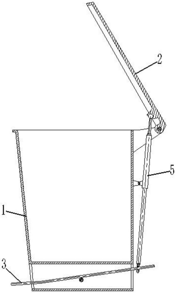 一种可持续开盖的脚踏式垃圾桶