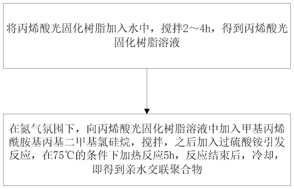 一种亲水交联聚合物及其制备方法、包含其的负极粘结剂与流程