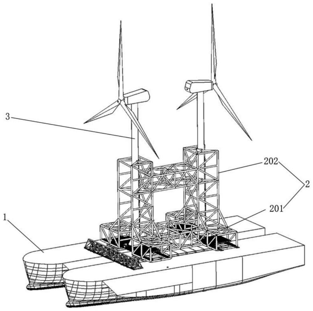 海上风电双船浮托安装装置及方法与流程