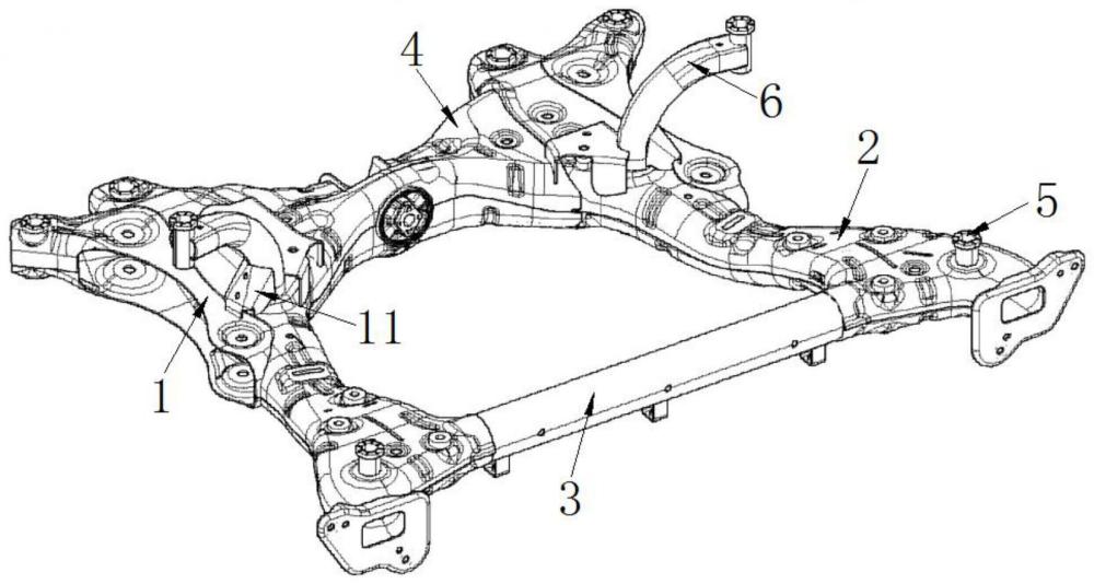 一种加强控制臂刚度的焊接前副车架的制作方法